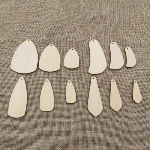 Unfinished Wood Teardrop Earring Blank Shapes Jewelry Jewel Base For Epoxy Resin And Acrylic Paint