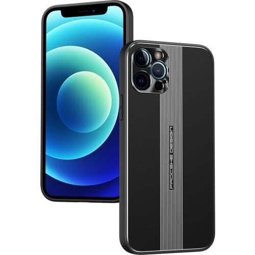 2021 New Metal Anti-Fall Phone Case For iPhone 12 Pro Max TPU Soft Frame Cover Coque For iPhone 12 Mini Magnetic Car Holder Case