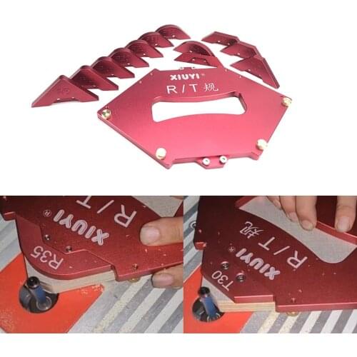 New Router Table Corner Jig Radius Chamfer Profile Template Kits Aluminium Alloy for Woodworking Trimming Tool Set Wood Tools