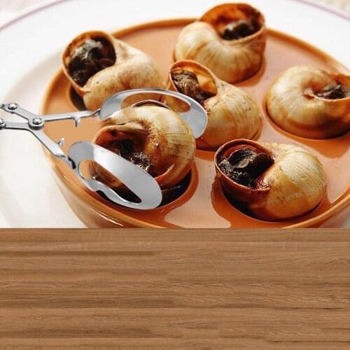 New Snail Seafood Clip Stainless Steel Clip Hollow Head Gadget Food Clip Tableware Cooking Clip For Hotel Kitchen