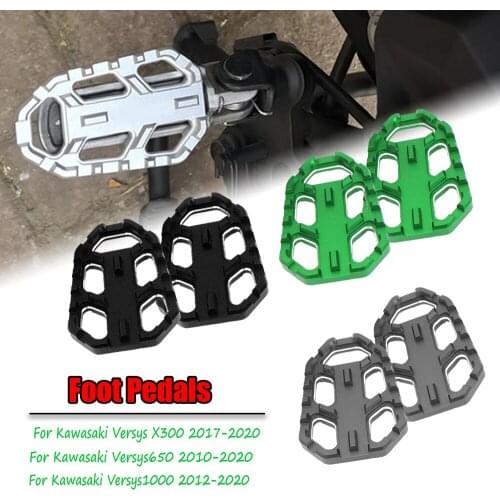 For Kawasaki X300 Versys650 Versys1000 Motorcycle Accessories CNC Rear Foot Pegs Pedal Passenger Footrest Footpegs 2020 2019
