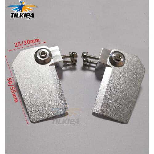CNC Machined Adjustable Aluminum Turn Fins High Precision Turn Fins 25X50mm / 30X55mm Length For RC Boat