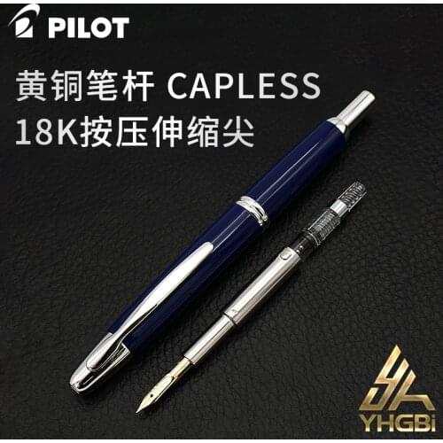 PILOT Pen Original Fountain Pens 18K Gold Nib Capless Set of Pens Stationery Goods All Colored FC1500RR Pen for Writing