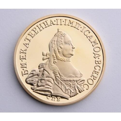 Russian 3D gold-plated commemorative coin Double Headed Eagle Coin Wholesale