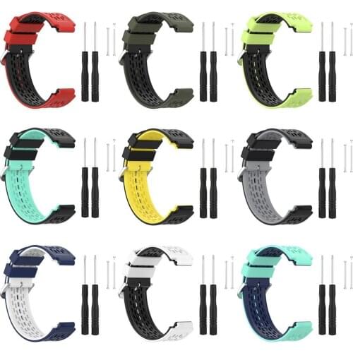 Outdoor Bracelet Replacement Steel Buckle Silicone Strap For Garmin- Forerunner 735xt/220/230/235/620/630 For Smart Watch