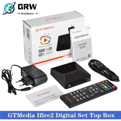 GTMedia Ifire2 TV Box Digital Set Top Box TV Decoder FULL HD 1080P HEVC 10bit 2.4G Wireless Remote Control IFIRE 2 IPTV Box