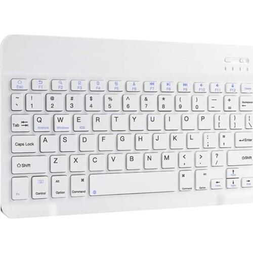 Ultra Slim Wireless Bluetooth Keyboard 7 Colors Backlit with Touchpad Universal Rechargeable Keyboard for iPad Pro/10.2/Air