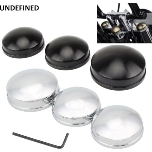 Motorcycle Upper Fork Stem Covers Black/Chrome For Harley Dyna Fat Bob Street Bob Super Glide CVO Low Rider Wide Glide 2006-2017