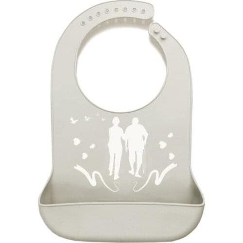 Adults Waterproof Anti-oil Silicone Bib Senior Citizen Aid Aprons Elderly Aged Mealtime Cloth Protector