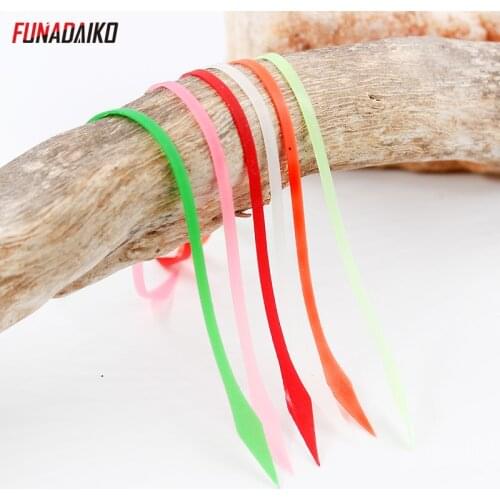 Funadaiko 10PCS Silicone Rubber Skirt for Madai Jigs Snapper fishing accessories Madai Squid Snapper DIY fly tying material