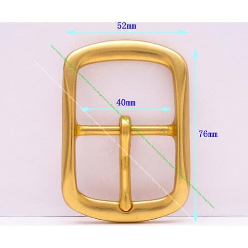 Western Cowboy Heavy Solid Brass Leathercraft Hardware Long Wide Center Bar Belt Buckle Replacement Fit 40mm Strap
