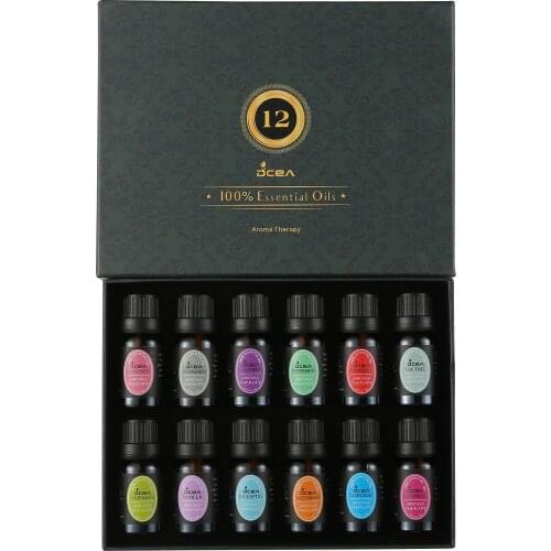 12pcs gift set Essential Oil 100% Pure Natural Aromatherapy oil for Diffuser, Humidifier, Massage Aromatherapy Skin Hair Care