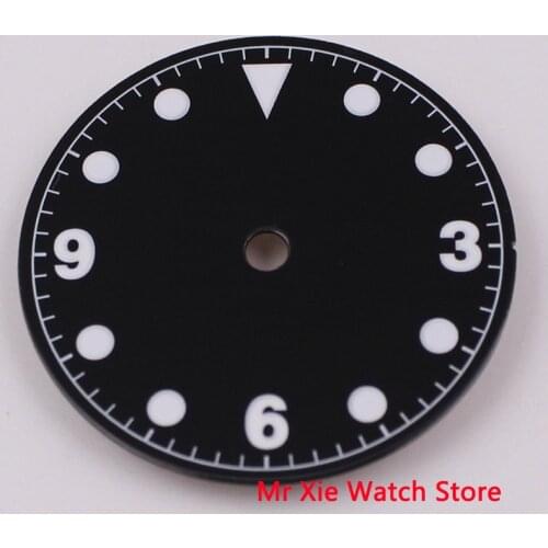 28.5mm sterile black dial fit ETA2836/2824 Mingzhu DG2813/3804,Miyota 8215 82 Series movement