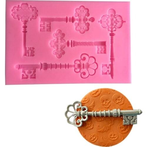 5 Keys of Different Styles Silicone Fondant Cake Decoration Mold 15-04