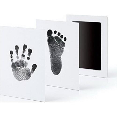 DHL 500pcs Baby Care Non-Toxic Baby Handprint Footprint Imprint Kit Baby Souvenirs Casting Newborn Footprint Ink
