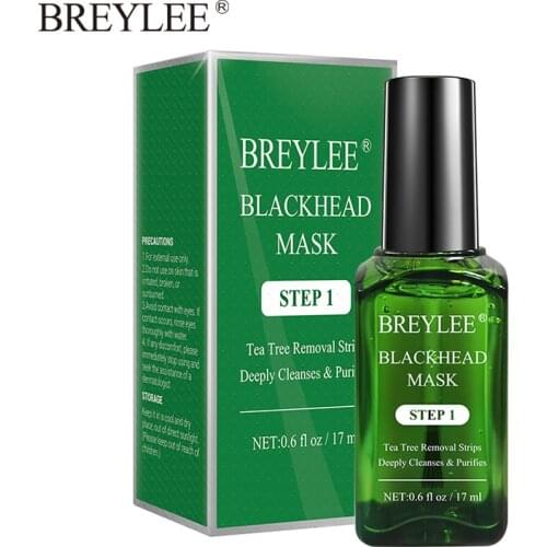 BREYLEE Black Mask Blackhead Remover Acne Treatment Serum Shrinks Pore Essence Peeling Off Sheet Facial Mask Skin Care