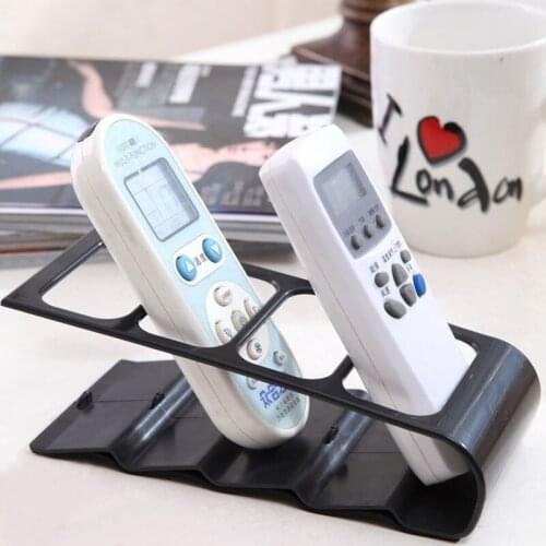 LASPERAL 4 Section Remote Control TV Holder Makeup Case Desk Organizer Decor PMMA Wrinkled Bottom Remote Control Holder