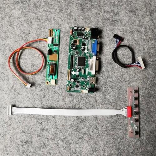 DIY kit 20-Pin LVDS Fit B141XN01/B141XN03/B141XN04/B150XN01 matrix 1CCFL VGA+DVI 1024*768 panel controller board M.NT68676