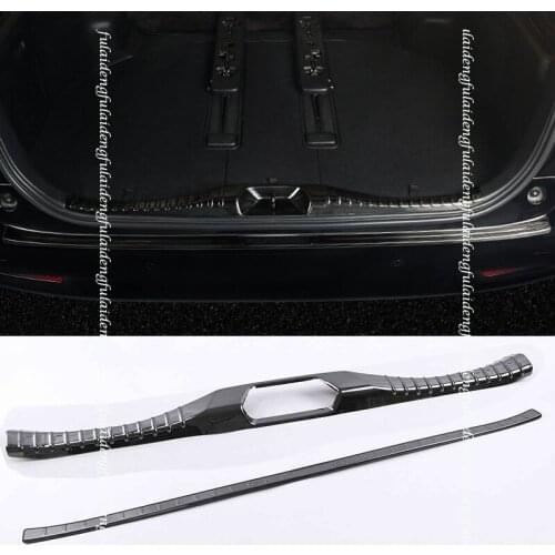 For Toyota Alphard 2016-2019 Silver/Black titanium Rear Bumper Protector Guard Rearguard Trim Cover Car Styling Accessories