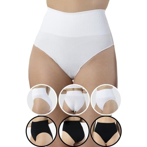 FORMeasy 6 Pack 3 White 3 Black Seamless High-waist Brief