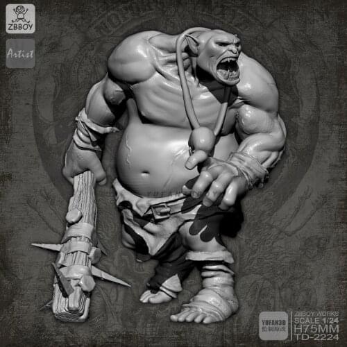 H75mm Resin Figure Kits Orc resin model self-assembled TD-2224
