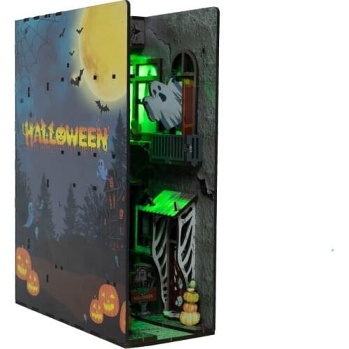 Halloween Doll House Furniture Miniature Wooden Dollhouse Toys for Children Birthday Gifts TW38