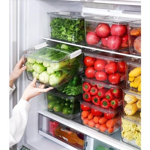 Food grade refrigerator storage vegetable preservation box frozen drawer storage box kitchen food arrangement artifact sealing