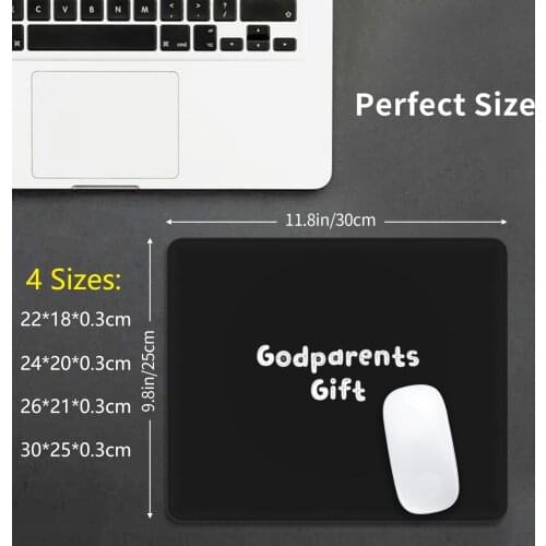 Godparents Gift Mouse Pad DIY Print Godparents Godmother Godfather Magic Baby Shower Cartoon Cosmo