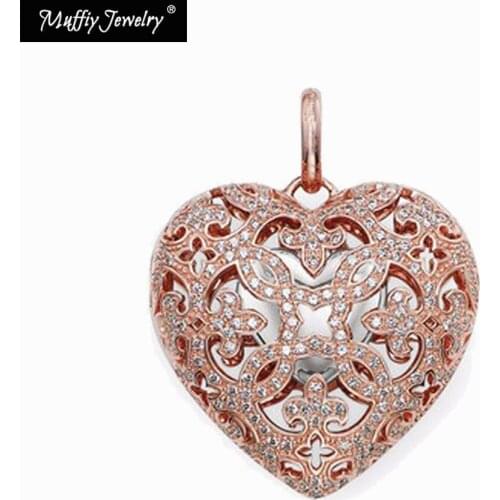 Hollow Out Heart Pendant,Europe Style Glam Jewelry Good Jewerly For Women,2017 Gift In Rose Pure Gold Color,Super Deals