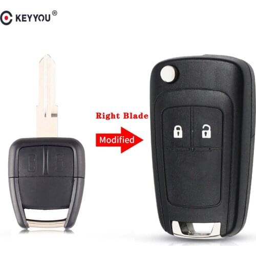 KEYYOU 10X 2 Button Modified Flip Remote Car Key Shell For CHEVROLET Spark Flip Remote Key Left Blade Free Shipping