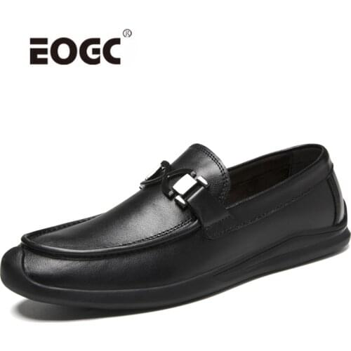Plus Size Natural Leather Shoes Men Slip On Comfortable Flats Shoes Outdoor Loafers Moccasins Handmade Driving Men Shoes
