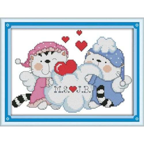 Happy winter cross stitch kit 14ct 11ct count print canvas stitches embroidery DIY handmade needlework plus
