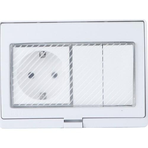 German standard Socket with switch 16A waterproof outdoor wall Electrical sockets with transparent waterproof cover