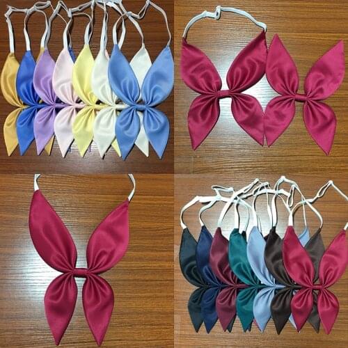 2019 New Goldfish Pre-tie Scarf Japanese School Girls Womens Solid Color Bow Tie Jk Uniform Students Necktie Cosplay 14 Colors