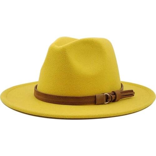 2021 New Winter Autumn Imitation Woolen Women Men Ladies Fedoras Top Jazz Hat European American Round Caps Bowler Hats