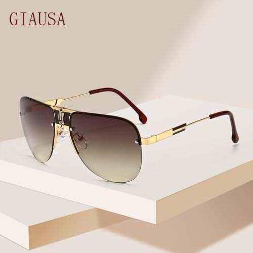 GIAUSA New trend sunglasses Fashion men and women anchor Street Photo Sunglasses driver driving personality glasses luxury