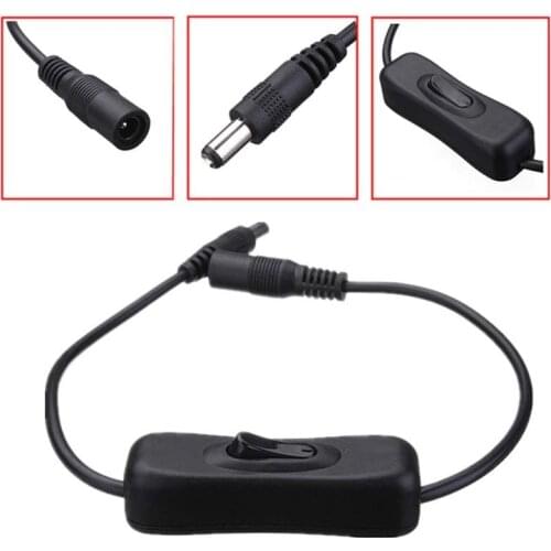 Banggood DC 12V 1A 2A Led On/Off Switch Power Cable Wire 2.1x5.5mm Connector Plug for 5050 5630 LED Hard Strip Light Lamp Tube