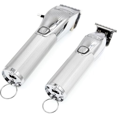 Kemei All Metal Hair Trimmer Professional Cordless Barber Hair Clipper for Men Powerful Beard Shaving Mower Hair Cutting Machine