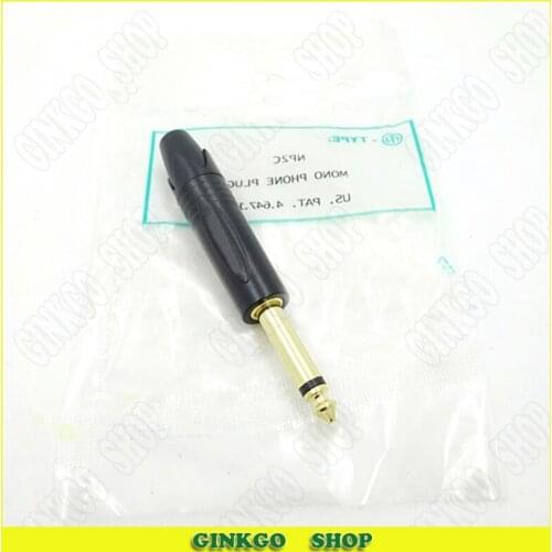 100pcs/lot 6.35mm Microphone Plug 6.5mm Connector Sophomore Core Guitar Plug