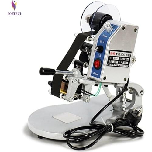 DY-8 Manual Direct Thermal Hot Foil Stamping Coding Printer Date Ribbon Coder Machine 220V
