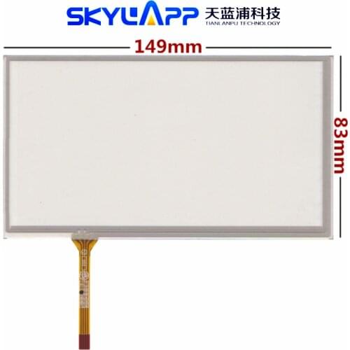 Skylarpu 6.2 inch for HBG-13-10 149*83mm 4 wire Resistive Touch Screen Panel 149mm*83mm glass Free shipping