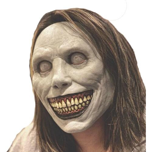 Creepy Mask Headgear Smiling Demons Face Mask Evil Cosplay Costume Party Props The Evil Halloween Party Props Gift Demon Masks