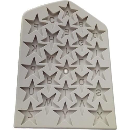 Sugarcraft Star Capital Silicone Mold Fondant Mold Cake Decorating Tools Chocolate Gumpaste Mold H903