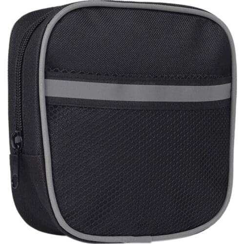 Scooter Storage Bag Front Hanging Bag with Silver Grey Reflective Stripe Bike Basket Handlebar Bag for Mtb Road Bike Scooter