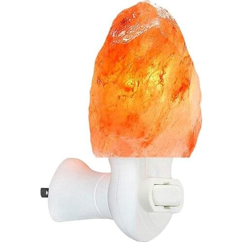 LED Night Light Himalayan Salt Lamp Air Purifier Crystal Salt Rock Bedside Night Light for Childrens Bedroom Light