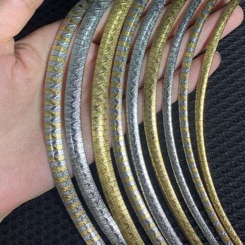 USENSET Women Choker Stainless Steel Jewelry Necklace Charm Collar Gold Silver Color Snake Chain For Girls