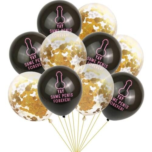 10pcs YAY Same Penis Forever Letter Latex Balloons Bachelorette Party Accessories Balloons Team Bride To Be Party Decoration,Q