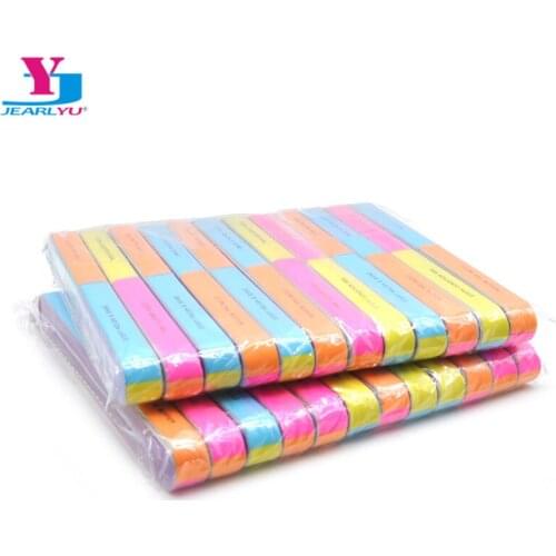 100pcs/lot Gel Nail Buffer Manicure Pedicure Nail File For Acrylic Neon Nails Polish 7 Side Grinding Polishing Sanding File Kit