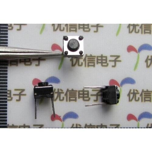 1000pcs 6*6*5mm 2 PIN push button switch microswitch Tact Switch horizontal type