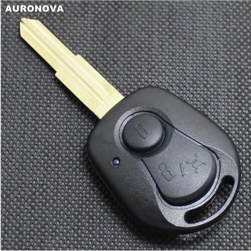 AURONOVA 2 Buttons Replace Remote Car Key Fob Shell for Ssangyong Ssang Yong Actyon Rexton Kyron